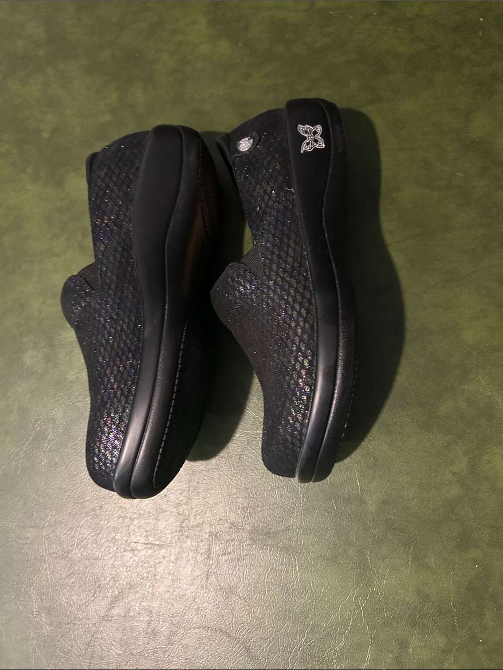 Alegria Black Iridescent Slip-On Comfort Shoes - Picture 4 of 9